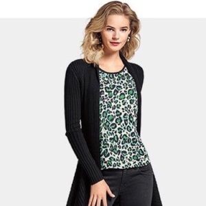 Cabi Jungle Green Leopard Sleeveless Blouse